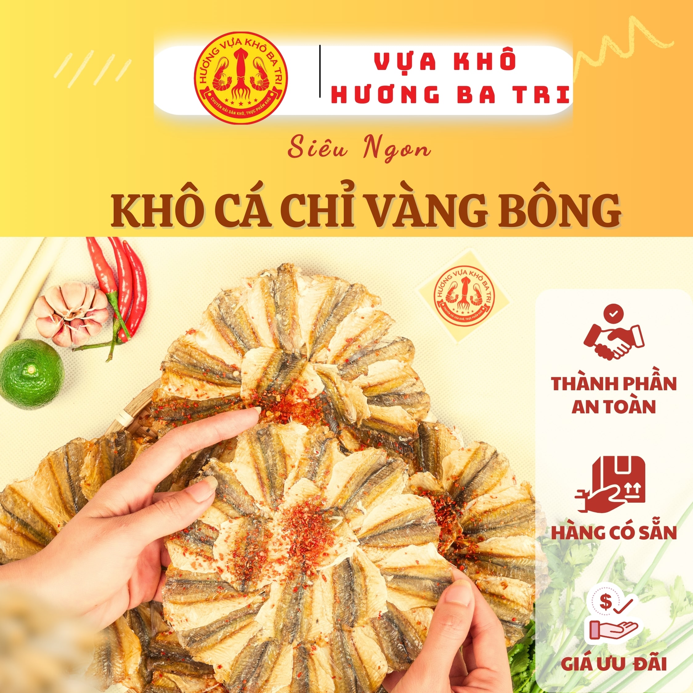 KHÔ CÁ CHỈ VÀNG BÔNG LOẠI 1